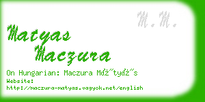 matyas maczura business card